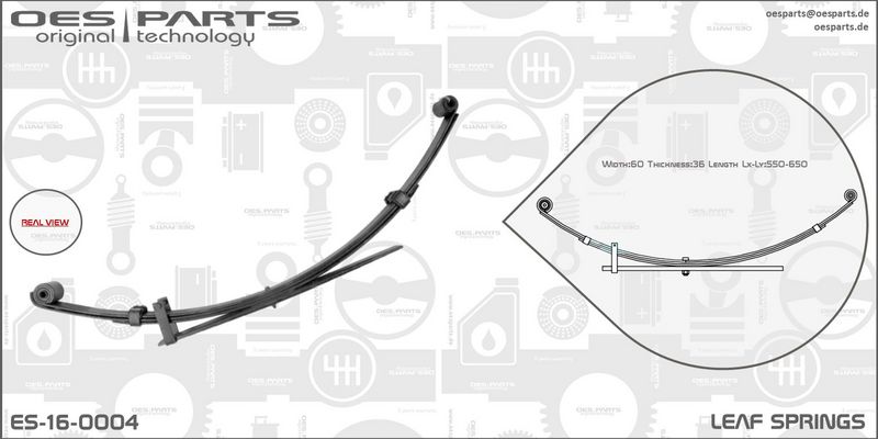 OES PARTS Рессорный лист ES-16-0004